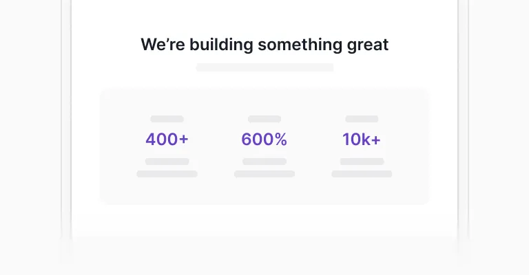 Metrics sections